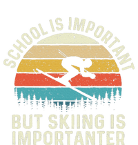 School Is Important But Skiing Is Importanter Retro Skier T-Shirt