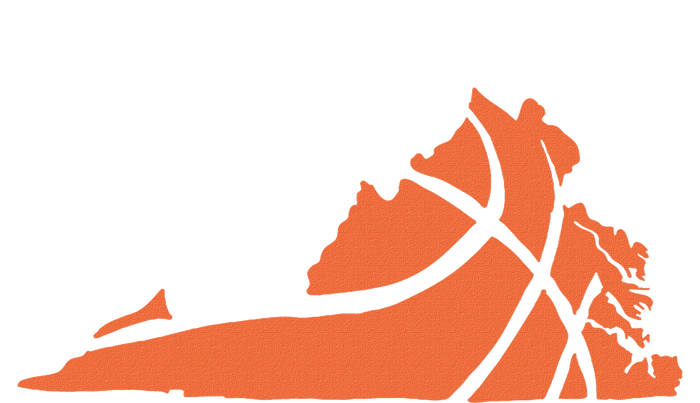 State Of Virginia Basketball Design Graphic Button