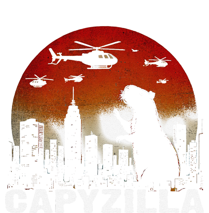 Vintage Capybara Rodent Capyzilla Distressed Animals Lover Tall Long Sleeve T-Shirt