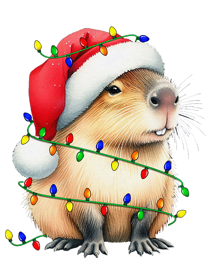 Capybara Wearing Santa Hat Christmas Capybara Lover Xmas Hoodie