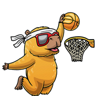 Capybara Playing Basketball Sports Rodent T-Shirt