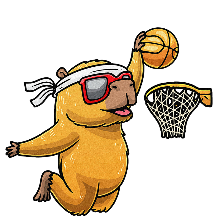 Capybara Playing Basketball Sports Rodent T-Shirt