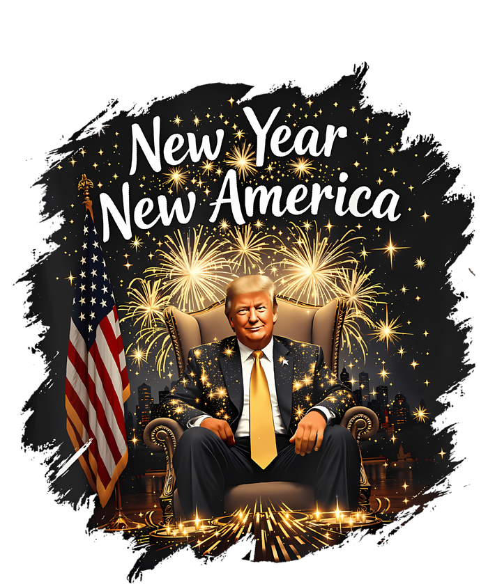 New Year New America Happy New Year Party 2025 Trump Funny T-Shirt