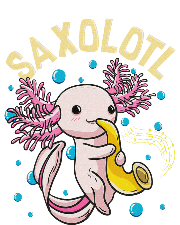 Cute & Funny Saxolotl Adorable Sax Playing Axolotl Animal V-Neck T-Shirt