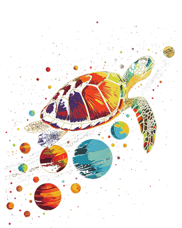 Turtler Planets Art Animal Colorful Graphic Turtle T-Shirt