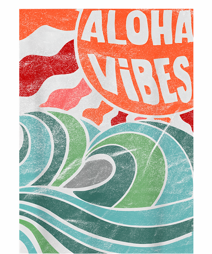 Aloha Vibes Hawaii Sunset Waves Flexfit Unipanel Trucker Cap