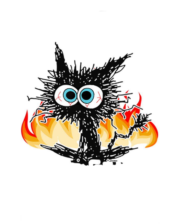 ItS Fine IM Fine Everything Is Fine Funny Cat Cool Gift Kids Sweatshirt