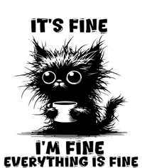 ItS Fine IM Fine Everything Is Fine Funny Coffee Cat Gift T-Shirt