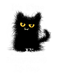 ItS Fine IM Fine Everything Is Fine Fuzzy Cat Black Cat Great Gift Tank Top