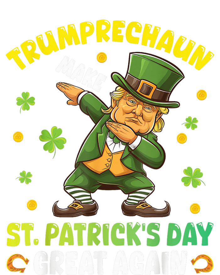 Leprechaun Trump Dabbing Make St PatrickS Day Great Again 7 Panel Mesh Trucker Snapback Hat