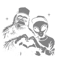 Bigfoot And Alien Sasquatch Love Hand Sign Gift T-Shirt