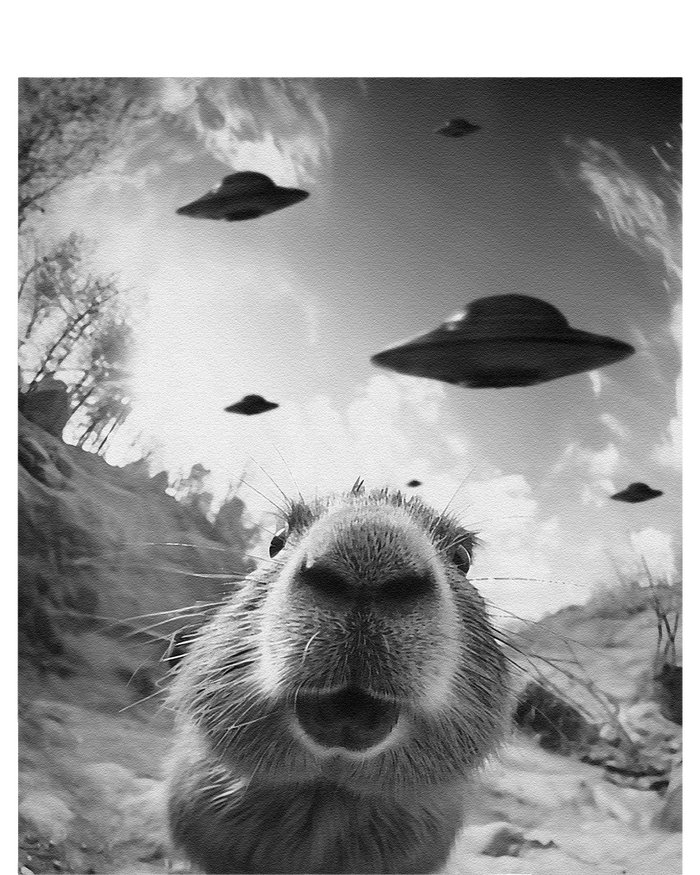 Funny Alien Ufo Graphiccapybara Selfie With Ufos Weird T-Shirt