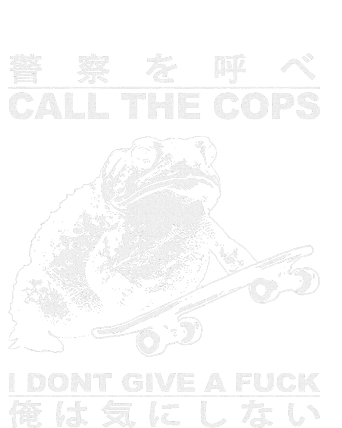 Call The Cops I DonT Give A Fuck Funny Toad Japanese Flat Bill Trucker Hat