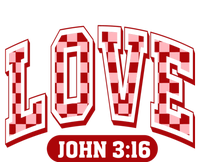 Christian Valentines Loved John 3 16 Checkered USA-Made Doggie Bandana