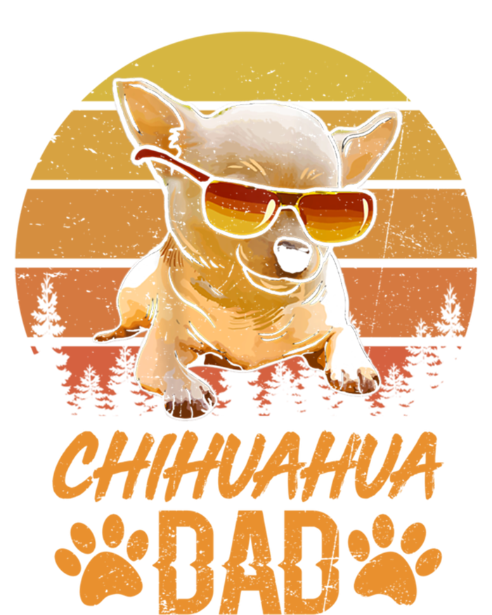 Vintage Retro Cool Red Chihuahua Dad Fathers Day Gift T-Shirt