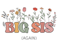 Big Sis Again Boho Floral Baby Announcement Pregnancy Reveal T-Shirt