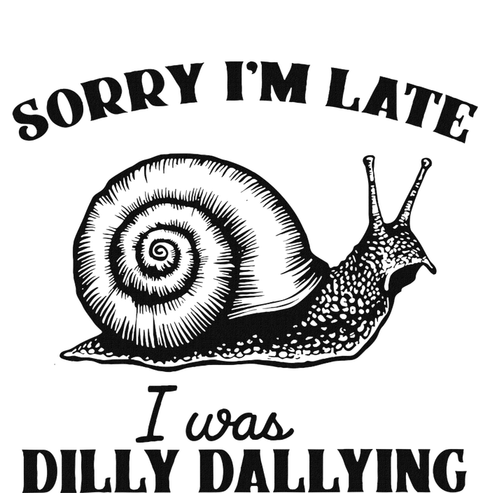 Sorry IM Late I Was Dilly Dallying Women's Knotted Racerback Tank