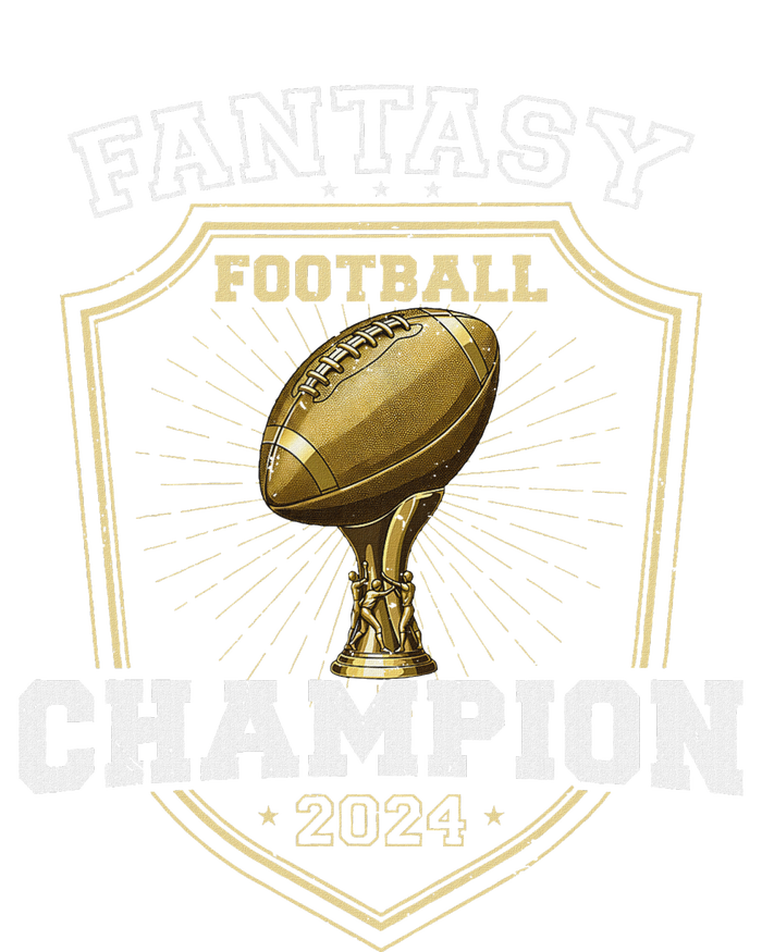 Fantasy Football Champion 2024 Shield Trophy Emblem 7-Panel Snapback Hat