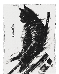 Samurai Warrior Cat Graphic Vintage Japanese Art Anime T-Shirt