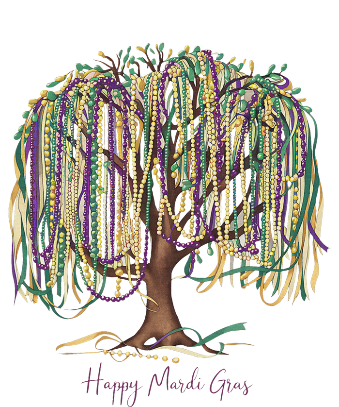 Mardi Gras Tree Beads New Orleans 2025 Festival Bead Tree T-Shirt