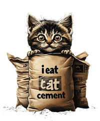 I Eat Cement Funny Meme Cat Button