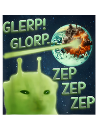 Funny Alien Cat Meme Glerp Glorp Zep Zep T-Shirt