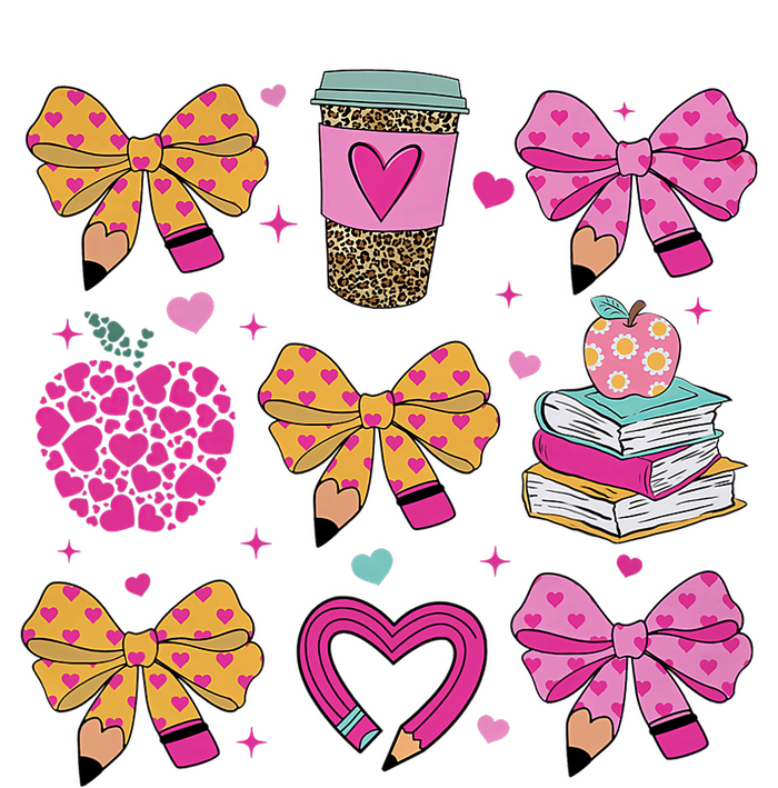 Kindergarten Teacher ValentineS Day Heart Coquette Bow T-Shirt