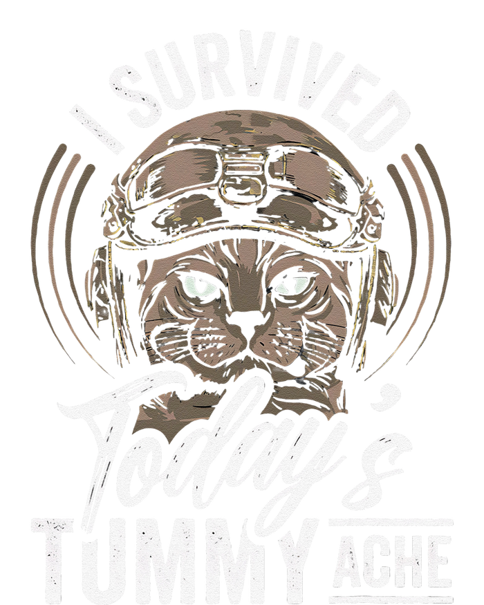 I Survived TodayS Tummy Ache Cat T-Shirt