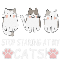 Stop Staring At My Cats Funny Weird Humor Hilarious Cat Button