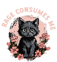 Rage Consumes Me Cat Flower Cute Kitty Cat Meme T-Shirt