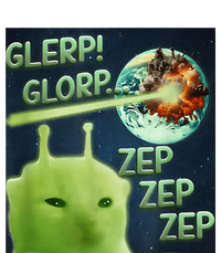 Funny Alien Cat Meme Glerp Glorp Zep Zep T-Shirt