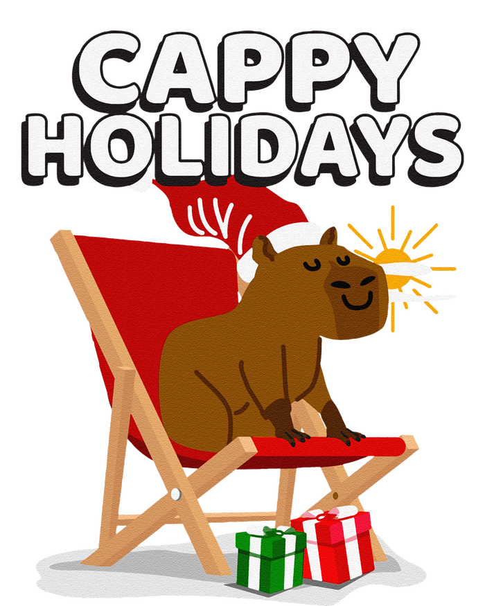 Cappy Holidays Christmas Capybara Funny Capybara Christmas T-Shirt