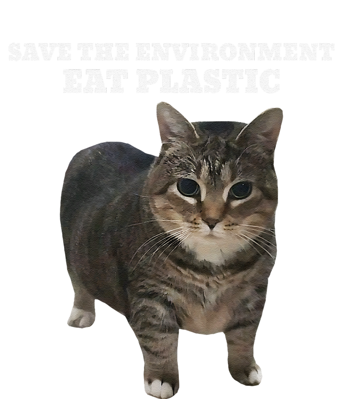 Save The Environment Eat Plastic Cat Meme T-Shirt