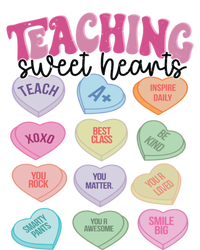 Teacher Valentine Day Retro Teaching Sweethearts Candy Heart Gift T-Shirt