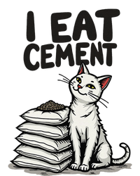 I Eat Cement Funny Meme Cat T-Shirt