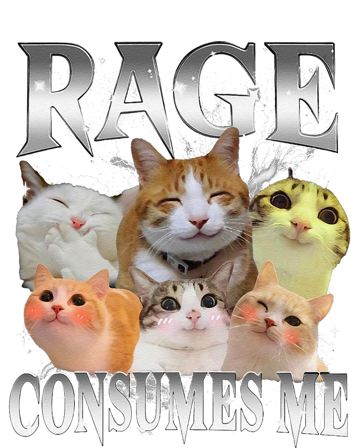 Rage Consumes Me Funny Silly Cat Meme Bootleg Vintage T-Shirt