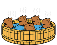 Kawaii Capybara Bath Onsen T-Shirt