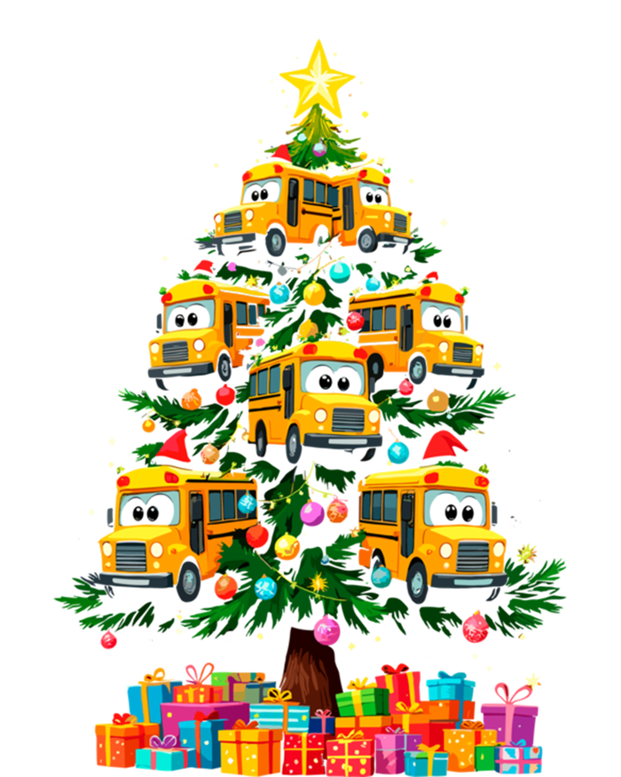 School Bus Christmas Tree Xmas Holidays School Bus Driver Gift T-Shirt