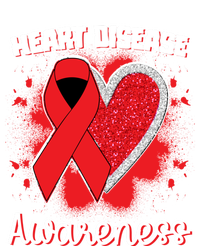 Heart Disease Awareness I Wear Red To Fight Heart Disease Cool Gift Pom Pom 12in Knit Beanie