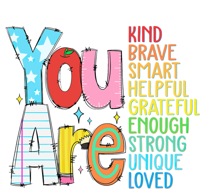 You Are Kind Brave Smart Helpful Grateful Enough Strong Great Gift Short Acrylic Beanie