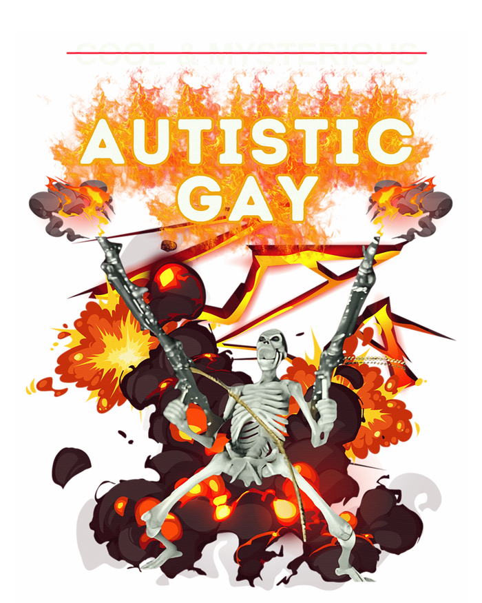 Cool Mysterious Autistic Gay Hard Skeleton Meme T-Shirt