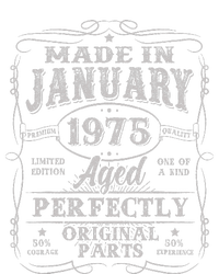 50 Years Old Made In January 1975 Vintage 50th Birthday Gift T-Shirt