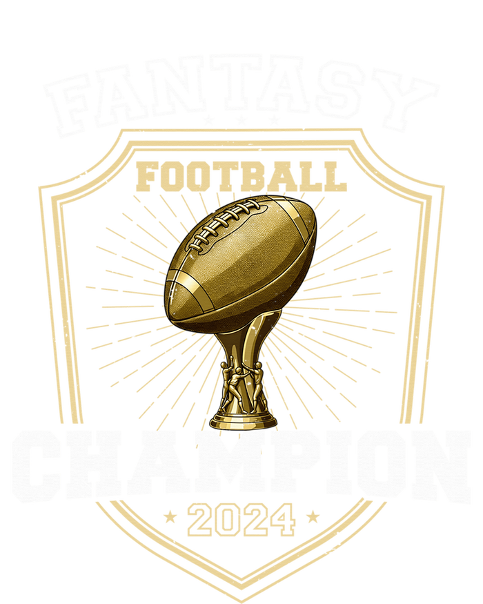 Fantasy Football Champion 2024 Shield Trophy Emblem Long Sleeve Pajama Set