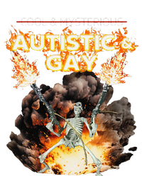 Autistic And Gay Skeleton Cursed Autism Meme Gift T-Shirt