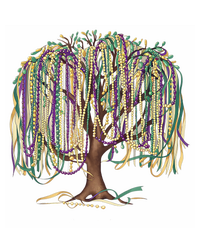 Mardi Gras Tree Beads New Orleans 2025 Festival Bead Tree T-Shirt