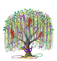 Mardi Gras Tree Beads New Orleans 2025 Festival Bead Tree Premium T-Shirt