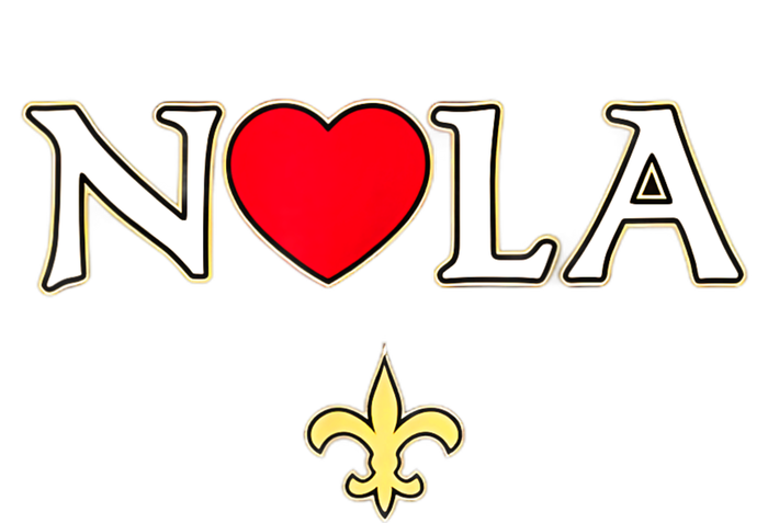 Love Nola New Orleans Fleur De Lis Heart Nola Magnet