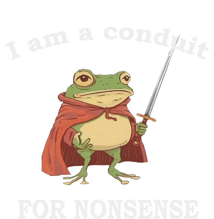 I Am A Conduit For Nonsense Funny Frog With Sword And Red Impact Tech Backpack