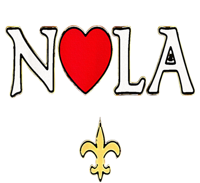 Love Nola New Orleans Fleur De Lis Heart Nola T-Shirt