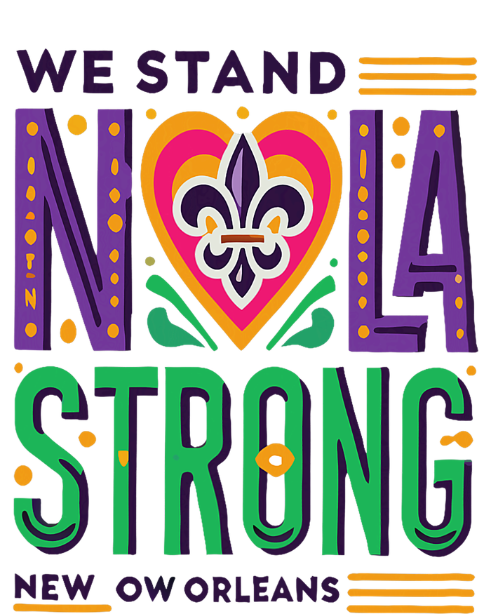 Funny Louisiana Culture T Vintag We Stand Nola Strong Appare Drawstring Bag